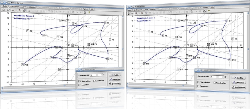MathProf - Bezier Kurve - Bezier Kurven - Bezier - Spline - Generator - Interpolation - Darstellen - Formel - Zeichnen - Plotten