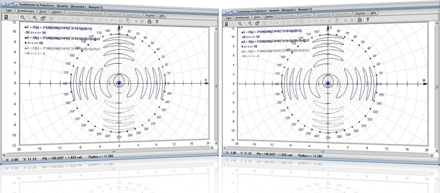 MathProf - Funktion - Polarform - Winkel - Polarwinkel - Polare Kurve - 2D Plotter - Ableitungen - Kurvengleichung - Polardarstellung - Funktionen in Polarkoordinaten - Kurven - Graph - Plotten - Funktionsgraph - Graphische Darstellung - Beispiel - Funktionsplotter - Funktionsgraphen - Graphen - Graphen zeichnen - Graphen Funktionen - Graph darstellen - Polarkoordinatensystem - Polarkoordinatendarstellung - Funktionen - Polardiagramm - Bahnkurve - Polargraph