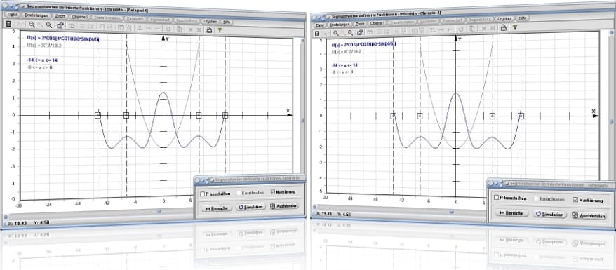 MathProf - Abschnittsweise definierte Funktion - Abschnittsweise definierte Funktionen - Zusammengesetzte Funktion - Zusammengesetzte Funktionen  - Graph - Rechner - Darstellen - Zeichnen