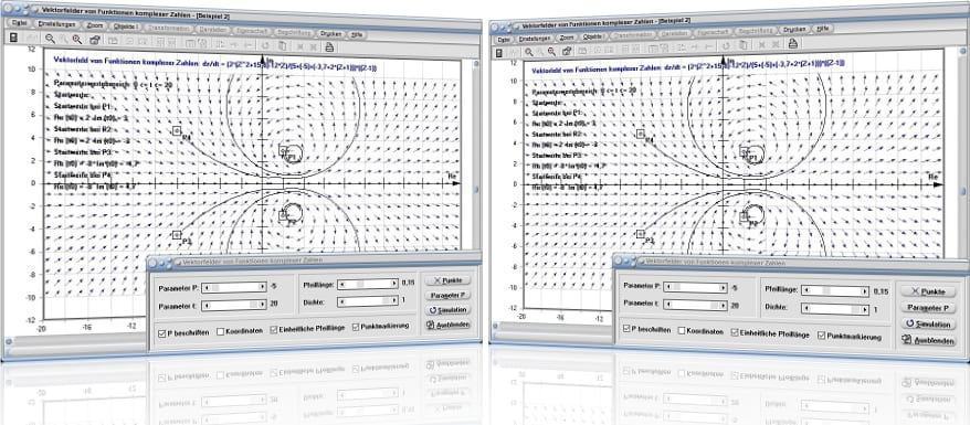 MathProf - Vektorfeld - Vektorfelder - Berechnen - Graph - Grafisch - Komplexe Zahlen - Plotter - Parameter - Rechner - Grafik - Rotation