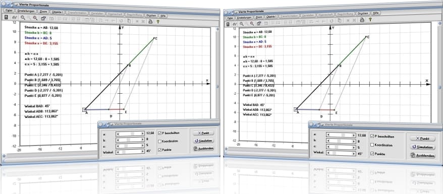 MathProf - Proportionale - Proportionalen - Proportional - Zusammenhang - Zahlen - 4 - Strecken - Graph - Rechner - Berechnen - Darstellen - Zeichnen - Grafisch
