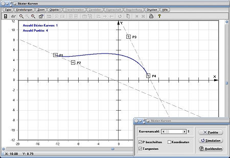 MathProf - Bezier Kurve - Bezier Kurven - Bezier - Spline - Generator - Interpolation - Darstellen - Formel - Zeichnen - Plotten