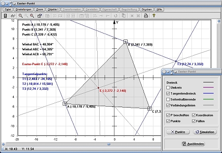 MathProf - Exeter-Punkt - Berechnen - Darstellen - Zeichnen - Grafisch