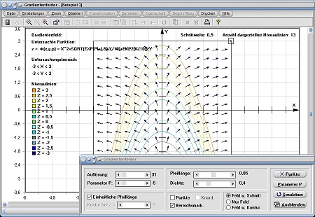 MathProf - Gradientenfeld - Gradientenfelder - Gradient - Gradienten - Bestimmen - Mathematik - Plot - Rechner - Berechnen