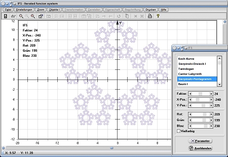 MathProf - IFS- Koeffizienten - Transformation - Zufall - Bildpunkte - Bild - Sierpinski