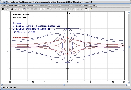 MathProf - Konforme Abbildung - Koform - Konforme Ortskurve - Ortskurve - Zeichnen - Darstellen - Plotten - Rechner - Beispiel