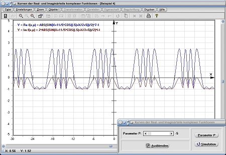 MathProf - Komplex - Realteil - Imaginärteil - Funktionen - Funktion - Kurven - Graphen - Plotten - Zeichnen - Function plotter - Funktionenplotter