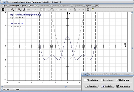 MathProf - Abschnittsweise definierte Funktion - Abschnittsweise definierte Funktionen - Zusammengesetzte Funktion - Zusammengesetzte Funktionen  - Graph - Rechner - Darstellen - Zeichnen