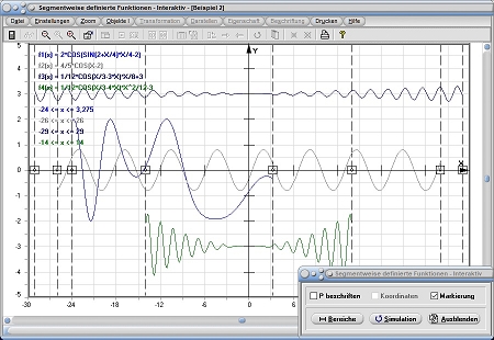 MathProf - Abschnittsweise definierte Funktion - Abschnittsweise definierte Funktionen - Zusammengesetzte Funktion - Zusammengesetzte Funktionen  - Graph - Rechner - Darstellen - Zeichnen