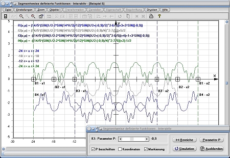 MathProf - Stückweise lineare Funktion - Teilfunktion - Teilfunktionen - Stückweise definierte Funktion - Graph - Rechner - Darstellen - Zeichnen