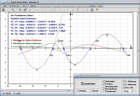 MathProf - Spline - Splines - Interpolation - Randpunkte - Generator - Erzeugen - Beispiel - Formel - Funktion - Kubisches Polynom - Definition - Graph - Rechner - Berechnen - Darstellen - Zeichnen - Plotten
