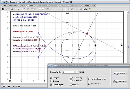 MathProf - Parameterkurven - Parametergleichungen - Parameterform - Parameterdarstellung - Sekante - Steigung - Anstieg - Analysis - Grundlagen - Sekantensteigung - Berechnung - Rechner - Berechnen