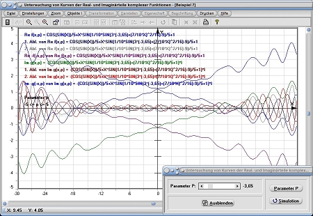 MathProf - Darstellen - Darstellung - Koordinaten - Ableitung - 1. Ableitung - 2. Ableitung - Komplexe Funktion - Komplexe Funktionen - Parameter - Werte - Formel - Kurven - Zeichnen - Plotten - Darstellen 