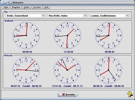 MathProf - Uhrzeit - Uhrzeiten - Sonnenzeit - Weltzeitrechner - Erklärung - Rechner - Berechnen - Ort