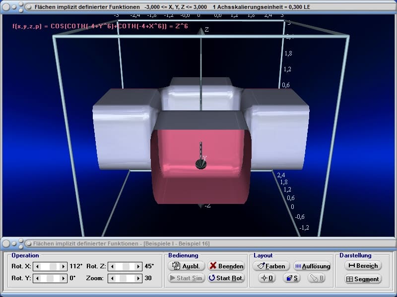 MathProf - Isosurface - Isosurfaces - Fläche - Implizit - Funktion - Funktionen - Gleichung - Implizite Flächen - Krumme Flächen - Implizite Fläche - Zeichnen - Darstellen - Plotten - Plotter