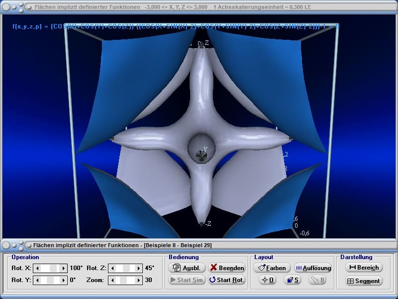 MathProf - Isosurface - Isosurfaces - 3D - Implizit - -Plotter für f(x,y) - Funktionen mit 3 Variablen -Zeichnen - Funktionen der Form f(x,y,z) - Reelle Funktionen - Surface plot - Flächen im Raum