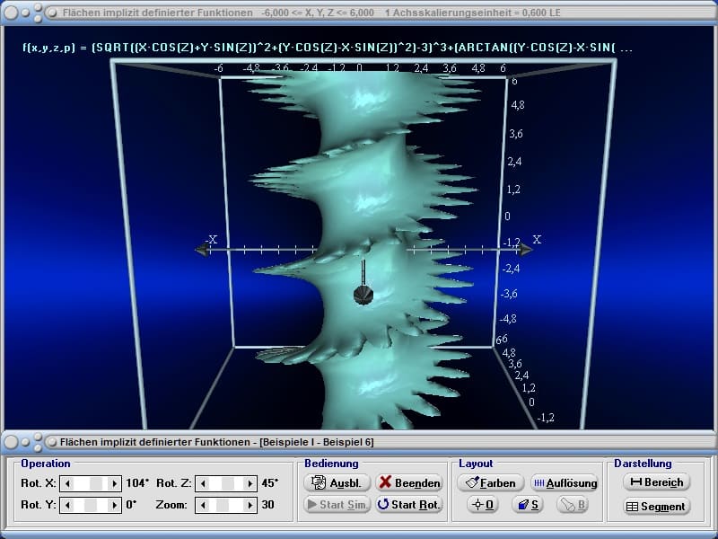 MathProf - Isofläche - Isoflächen - 3D-Flächen - Flächendarstellung - 3D-Graphen - Plotter - Funktionen - Variablen - Implizit - Graph - 3D Surface - Implizite Funktion