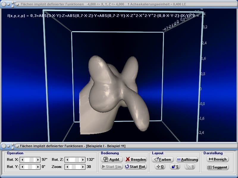 MathProf - 3D - Isofläche - Isoflächen - Implizit - Gekrümmte Flächen - Zeichnen - Darstellen - Funktion zeichnen - 3D-Funktion plotten - 3D-Flächenplot - Oberflächenplot