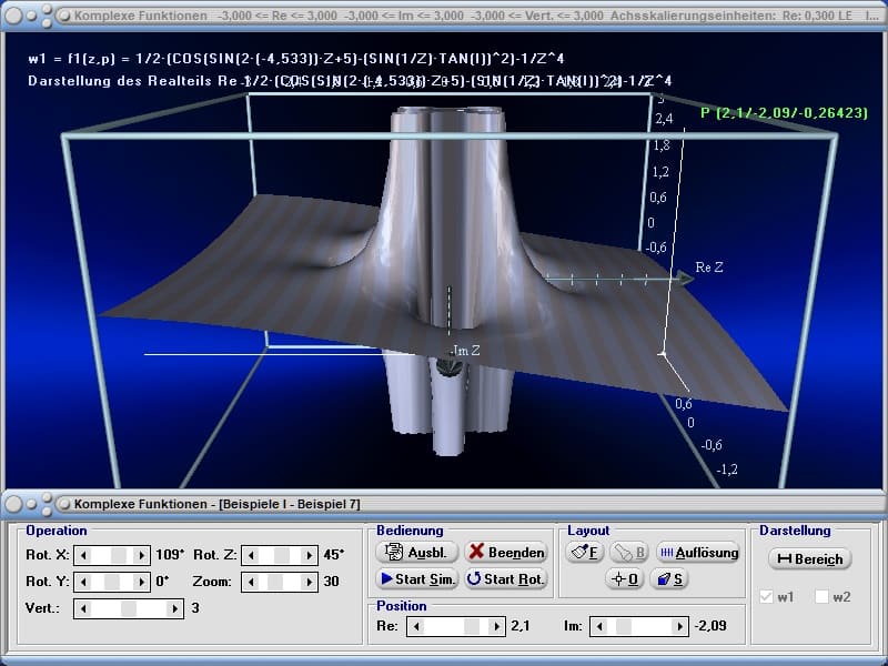 MathProf - Komplex - 3D Rechner - 3D Darstellung - Images - Simulator - Vektorwertige Funktion - Flächendarstellung - Raum - 3D-Fläche - 3D Funktion - 3D Funktionen - Mehrdimensionale Funktionen - Flächenfunktion - 3D-Funktionsplotter - Plotter - Dreidimensionale Funktion - Funktionen mit mehreren Variablen - 3D-Koordinatensystem - 3D-Plotter - 3D-Plot - 3D-Grafik - Funktionsplotter - Funktionen mehrerer Variablen - Funktionen mit 2 Variablen - Flächen im Raum - Grafisch - Darstellen - Plotten - Graph - Grafik - Zeichnen - Schaubild 