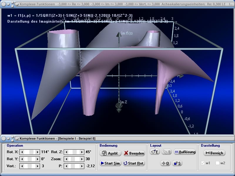 MathProf -  Komplex - Funktionen - Komplexe Funktion -Zzeichnen - Reelle Funktionen - Surface plot - Dreidimensionale Funktion plotten - Flächen im Raum - Flächenfunktion - Berechnen - Zeichnen - Darstellen - 3D-Funktionsplotter - Fläche - 3D-Graph - 3D-Plot - Beispiel - 3D Funktionen - Funktion f(x y) - 3D-Plotter - 3D-Funktionsplot - Plotten - 3D-Flächen - Dreidimensionale Funktionen - Mehrdimensionale Funktionen - 3D-Funktionsplotter - Gleichungen mit 2 Unbekannten - Gleichungen mit 2 Variablen - Funktionen mit mehreren Variablen - 3D-Koordinatensystem - 3D-Grafik - Flächenberechnung - Funktionen mit 2 Variablen - Gekrümmte Flächen - Grafisch - Darstellen - Graph - Grafik - Schaubild