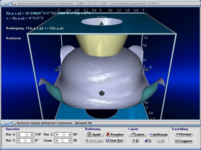 MathProf - Isofläche - Isoflächen - Graph - 3D-Funktionsplotter - Implizit - Plot - Berechnung - Grafik - Rechner - Berechnen - Beispiel - Grafikrechner - Zeichnen - Darstellen - Bedingungen 