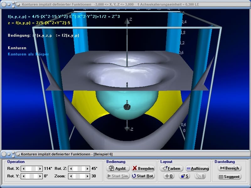 MathProf - Isofläche - Isoflächen - Isosurface - Isosurfaces - 3D - Implizit - Funktionsplotter - Funktion - f(x,y,z) - Funktionsplot - Flächenfunktionen - Impliziit - 3D-Funktion - Zeichnen - Graphen - Bedingungen 