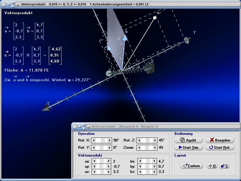 MathProf - Vektorprodukt - Definition - Orthogonal - Orthogonale Vektoren - Orthogonaler Vektor - Darstellung - Berechnung