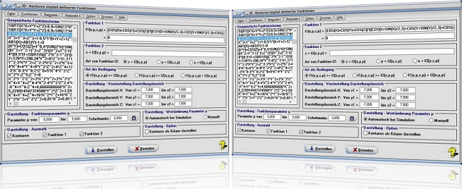 MathProf - Flächen - Funktionen - Parameterdarstellung - Dreidimensional - 3D - R3 - Funktionsplotter - Gekrümmte Flächen - Graph - Plotter - Rechner - Bilder - Plotten - Darstellung - Berechnung - Darstellen
