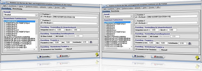 MathProf - Rotationskörper - R3 - Integralrechnung - Integral - Drehkörper - Dreidimensional - 3D - Simulation - Drehung - Drehachse - Plotter - Rechner - Berechnung - Formel - Fläche - Körper - Grafik - Raum - Räumlich - Rotation - Schwerpunkt - Volumenschwerpunkt - Volumenintegral - Darstellen - Plotten - Grafisch