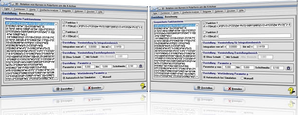 MathProf - Rotationskörper - R3 - Integralrechnung - Integral - Drehkörper - Dreidimensional - 3D - Simulation - Drehung - Drehachse - Plotter - Rechner - Berechnung - Formel - Fläche - Körper - Grafik - Raum - Räumlich - Rotation - Schwerpunkt - Volumenschwerpunkt - Volumenintegral - Darstellen - Plotten - Grafisch
