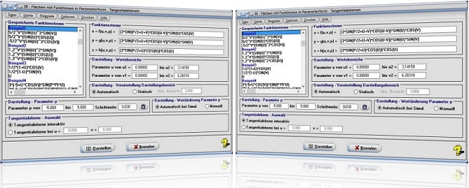 MathProf - 3D - Funktionen - Flächenfunktion - Dreidimensionale Funktion- 3D-Plotter - 3D-Funktionen - 3D Rechner - 3D Darstellung - Flächen - Darstellung - Parameter - Plotter - Plotten - Zeichnen - Graph - Grafisch - Grafik