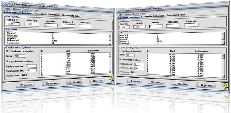 MathProf - Geometrische Reihe - Arithmetische Folge - Geometrische Folge - Grenzwert - Monotonie - Bestimmung - Reihendarstellung - Supremum - Infimum - Obere Schranke - Untere Schranke - Obere und untere - Schranke - Arithmetische Reihe - Arithmetische Zahlenfolge - Geometrische Zahlenfolge - Partialsumme - Teilsumme - Summe - Reihe - Folge - Rechner - Berechnen - Eigenschaften - Darstellung - Tabelle - Berechnung - Darstellen