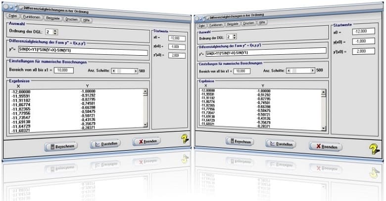 MathProf - DGL - Differentialgleichungen - 2. Ordnung - Höherer Ordnung - Lösen - 3. Ordnung - Nichlineare DGL - Plotten - Numerisch - Rechner - Lösungen - Graph - Grafisch - Bilder - Plotter - Darstellung - Berechnung - Darstellen - Tabelle - Berechnen - Werte
