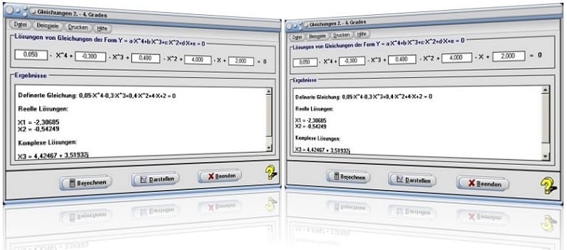 MathProf - Gleichungen - 2. Grades - 3. Grades - 4. Grades - Polynome - Lösen - Gleichungen höheren Grades - Gleichungen höherer Ordnung - Lösungen - Funktion - Nullstellen - Lösen - Darstellung - Nullstellen - Komplex - Lösungen - Rechner - Ableitung - Ableiten - Berechnen - Plotten - Darstellen - Graph - Plotten