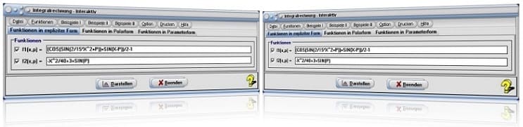 MathProf - Fläche - Flächeninhalt - Orientiert - Absolut - Bestimmtes Integral - Graph - Simulation - Programm - Plotten - Integral zwischen zwei Funktionen - Flächeninhaltsfunktion - Flächeninhaltsfunktion - Rechner - Plotter - Graph - Zeichnen - Berechnen - Schwerpunkt - Koordinaten