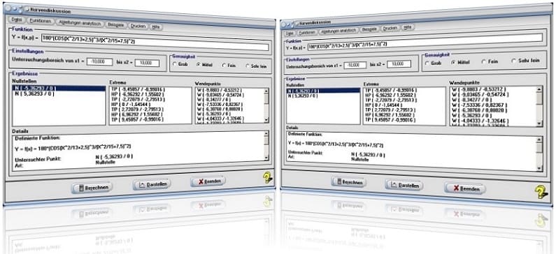 MathProf - Kurvendiskussion - Funktionsuntersuchung - Kurvenuntersuchung - Hochpunkte - Tiefpunkte - Wendepunkte - Wendestellen - Extrempunkte - Nullstellen - Funktion - Formeln - Ableitungsgraph - Ableitung - Zeichnen - 1. Abelitung - 2. Ableitung - Krümmung - Berechnen - Bestimmen - Bestimmung - Rechner - Rechnerisch - Plotter - Graph - Plotten - Berechnung