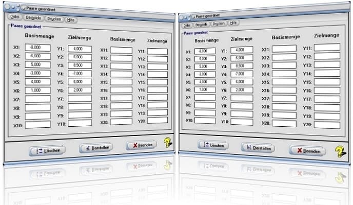 MathProf - Wertepaare  - Geordnete Paare - Funktionale Zusammenhänge - Schaubild - Schaubilder geordneter Paare - Zuordnung - Graph - Bilder - Darstellung - Berechnung - Darstellen - Plotten - Geordnetes Paar - Basismenge - Grundmenge - Zielmenge