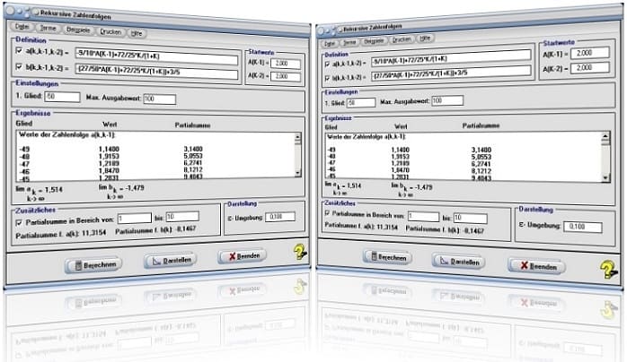 MathProf - Rekursive Zahlenreihen - Reihen - Rekursive Folge - Rekursiv - Rekursion - Rekursive Darstellung - Zahlenfolge - Zahlenreihe - Folge - Reihe - Plotten - Plotter - Berechnen - Rechner - Analyse - Eigenschaften - Tabelle - Darstellung - Formel - Funktion - Grafik - Zeichnen - Berechnung - Darstellen