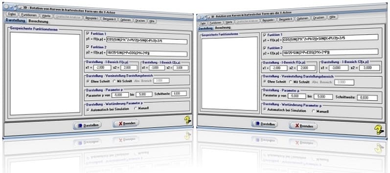 MathProf - Rotationskörper - R3 - Integralrechnung - Integral - Drehkörper - Dreidimensional - 3D - Simulation - Drehung - Drehachse - Plotter - Rechner - Berechnung - Formel - Fläche - Körper - Grafik - Raum - Räumlich - Rotation - Schwerpunkt - Volumenschwerpunkt - Volumenintegral - Darstellen - Plotten - Grafisch