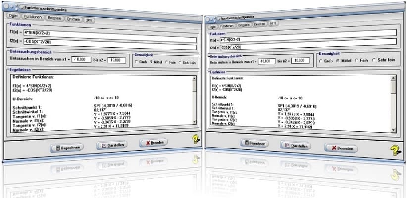 MathProf - Schnittpunkte - Funktionen - Schnittpunkt - Kurven - Schnittpunktberechnung - Schnittpunktbestimmung - Schnittwinkel - Tangente - Rechner - Graphen - Plotten - Grafisch - Grafik - Plotter - Graph - Zeichnen - Bilder - Punkte - Bestimmen - Tabelle - Darstellung - Berechnung - Rechnerisch - Darstellen - Beispiele