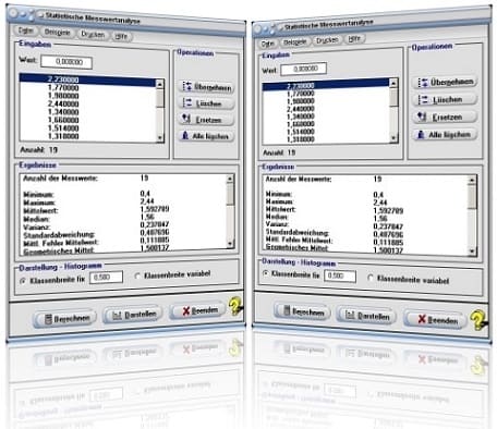 MathProf - Lineare Abweichung - Stängel - Blatt - Stamm - Rechner - Ungewogenes arithmetisches Mittel - Statistische Analyse - Statistische Datenanalyse - Kennzahlen - Kennwerte - Differenzwert - Maximalwert - Minimalwert - Medianwert - Mittelwert - Quadratisches Mittel - Berechnen - Formeln - Berechnung - Darstellen - Grafik - Grafisch - Stichprobenvarianz - Median - Quadratischer Mittelwert - Geometrischer Mittelwert