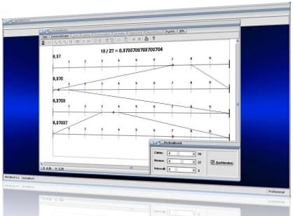 MathProf - Dezimalbruch - Dezimalbrüche - Zehnerbruch - Dezimalbruchentwicklung - Dezimaldarstellung - Rechner - Brüche - Gewöhnlicher Bruch - Gemeiner Bruch - Gemeine Brüche - Kommazahl - Kommazahlen - Intervallschachtelung - Dezimalzahlen - Umwandeln - Umwandlung - Umrechnen - Umrechnung - Berechnen - Beispiel - Bilden - Regeln