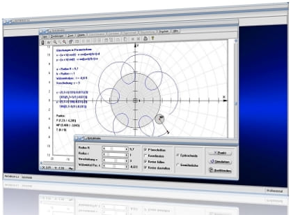 MathProf - Epizykloide - Epitrochoide - Rollkurve - Parameter - Gleichung - Funktion - Animation - Parameterdarstellung - Winkel - Kreis - Radius - Koordinaten - Graph - Plotten - Grafisch - Bilder - Eigenschaften - Erklärung - Beschreibung - Definition - Darstellung - Berechnen - Berechnung - Rechner - Beispiel - Grafik - Zeichnen