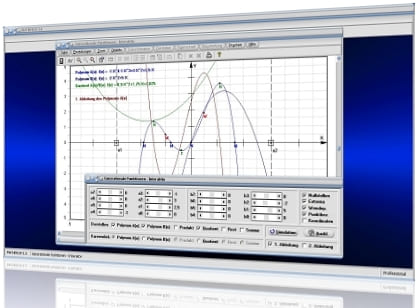MathProf - Polynom - Polynomfunktionen - Polynomiale Funktion - Polynomgleichungen lösen - Grundlagen - Algebra - Algebraische Gleichungen - Algebraische Funktion - Algebraische Gleichung - Ableitungen von Polynomen - Addition von Polynomen - Multiplikation von Polynomen - Division von Polynomen - Subtraktion von Polynomen - Polynomgrad - Polynomdivision - Rechner - Berechnen - Zeichnen - Darstellen