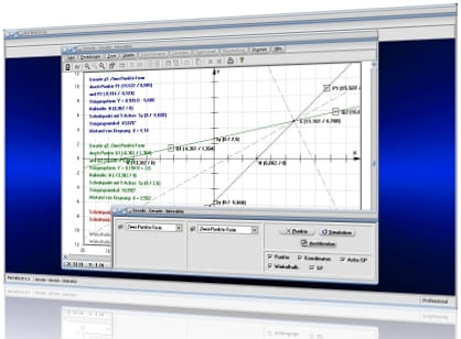 MathProf - Gerade-Gerade - Lagebeziehung zweier Geraden - Lineare Funktionen mit Parameter - Beziehung zwischen zwei Geraden - Geradengleichungen bestimmen - Schnittpunkte linearer Funktionen - Geradensteigung - Zwei Geraden - Geradenkreuzung - Funktionsgleichungen von Geraden - Lineare Funktionen - Linerare Gleichungen - Eigenschaften von Geraden - Parallele Geraden - Schnittpunkt zweier Geraden - Rechner - Berechnen - Darstellen