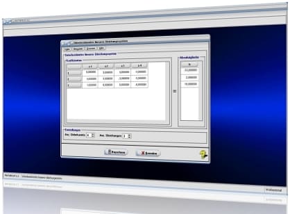 MathProf - Unterbestimmtes LGS - Gleichungssystem - Unterbestimmt - LGS - System - Lösen unterbestimmter Gleichungssysteme - Unterbestimmtes Gleichungssystem - Mehr Unbekannte als Gleichungen - Lösungen für 2 Gleichungen und 3 Unbekannte - Lösungen für 3 Gleichungen und 4 Unbekannte - Rechner - Berechnen - Lösung