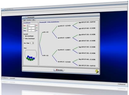 MathProf - Urnenmodell - Rechner für Urnenmodelle - Ziehen - Ziehung - Urne - Modell - Wahrscheinlichkeitsbaum - Kugeln ziehen - Mit Zurücklegen - Ohne Zurücklegen - Ziehen mit Zurücklegen - Ziehen ohne Zurücklegen - Urnenmodell mit Zurücklegen - Stochastisch abhängig - Urnenmodell ohne Zurücklegen - Stochastisch unabhängig - Ereignis - Bild - Beispiele - Reihenfolge - Berechnen - Rechner