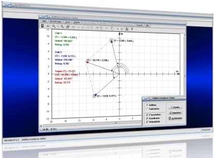 MathProf - Addieren - Geometrische Darstellung - Differenz komplexer Zahlen - Addition zweier komplexer Zahlen - Subtraktion zweier komplexer Zahlen - Differenz zweier komplexer Zahlen - Summe zweier komplexer Zahlen - Imaginäre Zahlen addieren - Imaginäre Zahlen subtrahieren - Betrag einer komplexen Zahl - Winkel komplexer Zahlen- Rechner - Berechnen