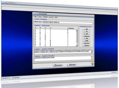MathProf - Aussagenlogische Formel - Logische Negation - Ergebnis - Schaltfunktionen - Idempotenz - Darstellen - Darstellung - Aufgaben - Lösungen - Logikgatter - Gatter - Boolesche Funktion - Rechenregeln - De Morgan - De Morgansche Regeln - De Morgansche Gesetze - De Morgansches Theorem - Rechner - Berechnen