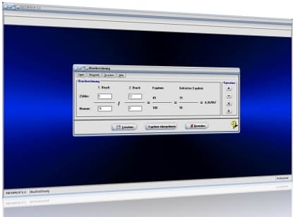 MathProf - Bruch - Brüche - Schreibweise - Gemischte Schreibweise - Zahl - Zahlen - Als Bruch - Mal - Durch - Plus - Minus - Brüche addieren - Rechnen mit Brüchen - Brüche subtrahieren - Brüche multiplizieren - Brüche dividieren - Rechner - Berechnen